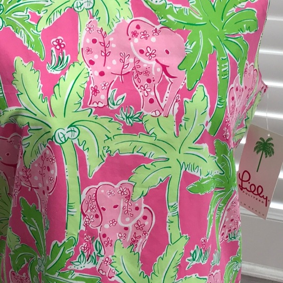 LILLY PULITZER VINTAGE PINK ELEPHANT POCKET - Picture 2 of 8